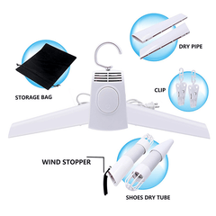 Portable and Folding Electric Hanger for Drying Clothes - E Hanger