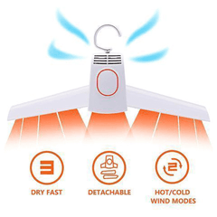Portable and Folding Electric Hanger for Drying Clothes - E Hanger