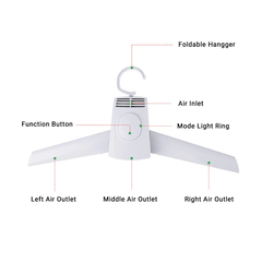 Portable and Folding Electric Hanger for Drying Clothes - E Hanger